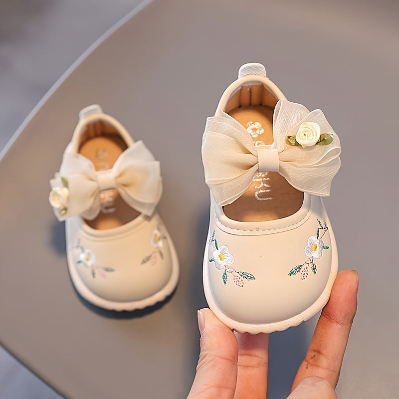 Chaussures plates pour filles avec nœud décoratif — Monptitlou
