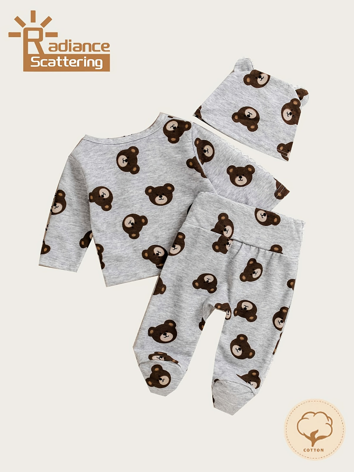 Ensemble deux pièces pour garçon avec imprimé ours — Monptitlou Image