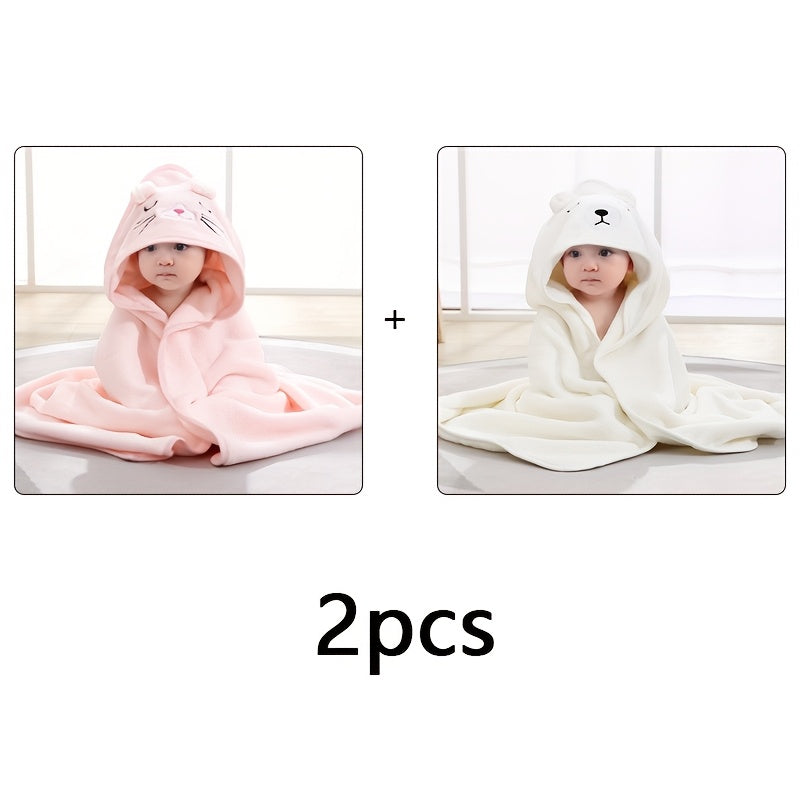 Serviette de bain à capuche pour enfants, 1 pièce/2 pièces — Monptitlou Image