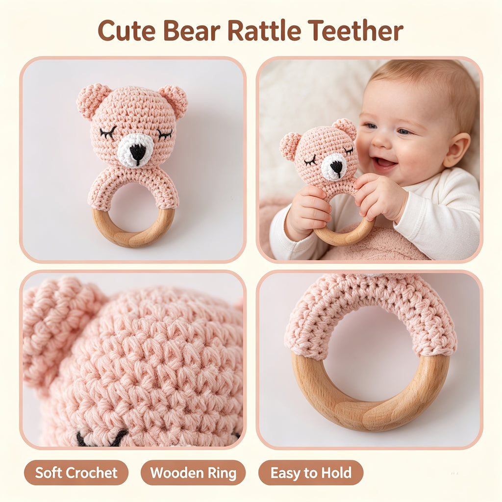 Doudou plat lapin au crochet, fait main — Monptitlou