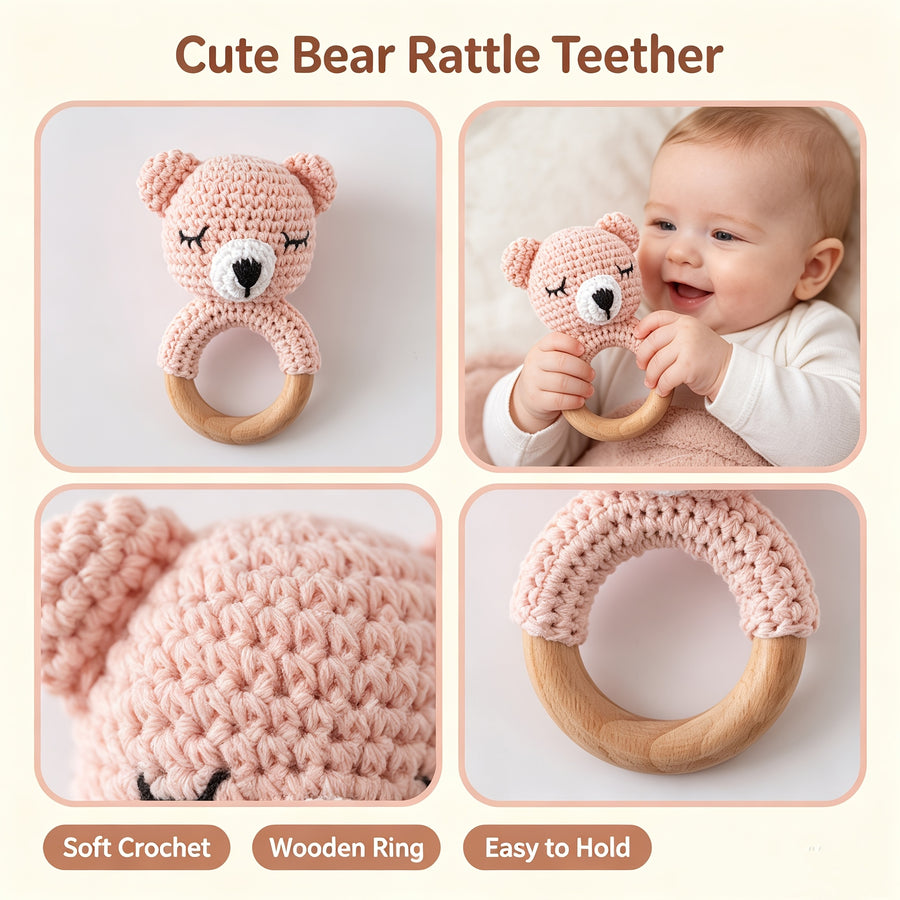 Doudou plat lapin au crochet, fait main — Monptitlou