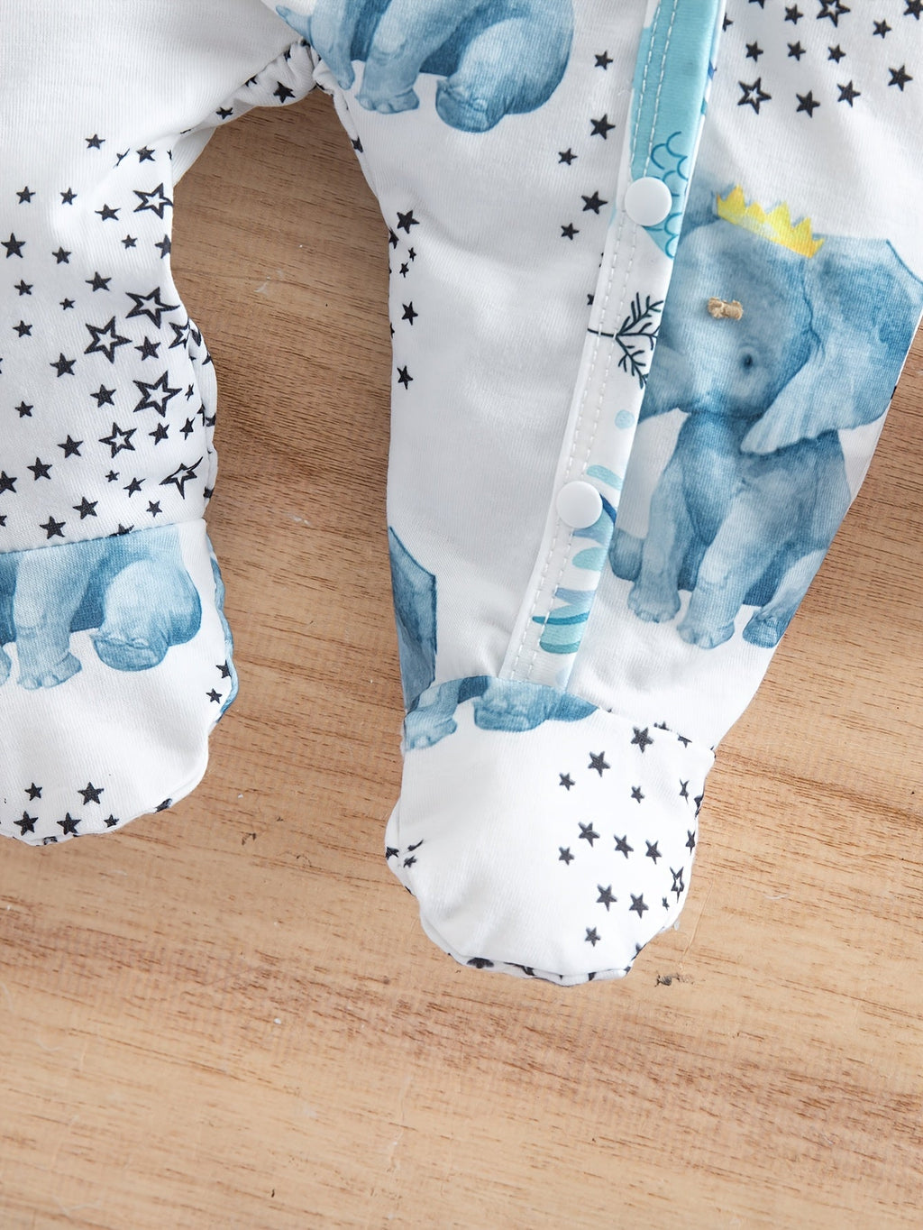 Body Bébé Éléphant Bleu Étoile Confortable — Monptitlou