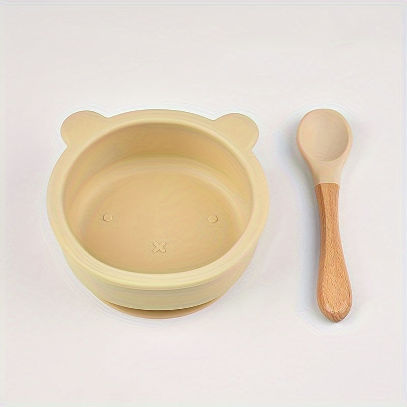 Ensemble de vaisselle pour bébé en silicone alimentaire avec ventouse — Monptitlou