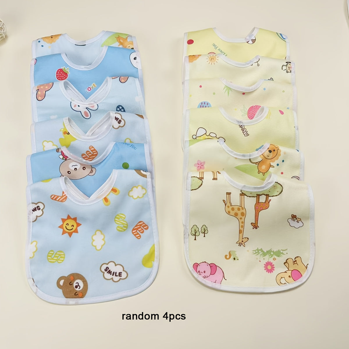 /6pcs Bavoirs en Velours Cristal pour Enfants Styles Aléatoires — Monptitlou Image