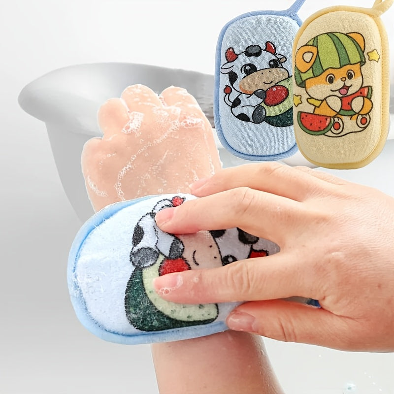 2 gants de bain à motifs d'animaux de dessins animés — Monptitlou