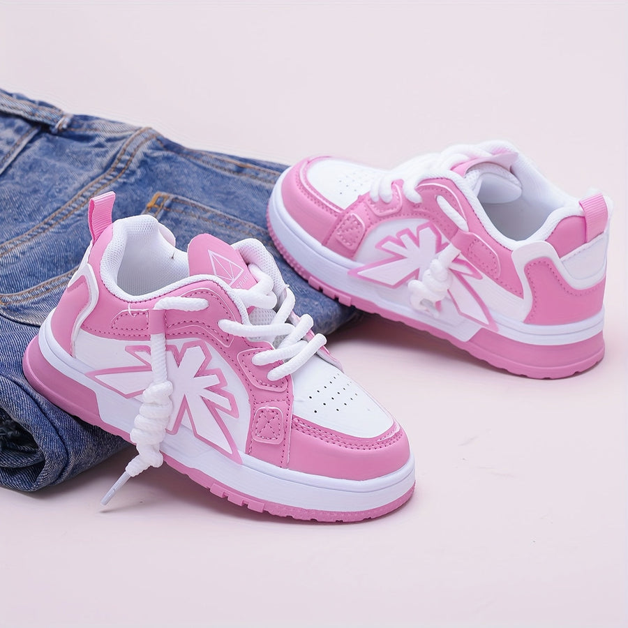 Chaussures de sport décontractées rose pour bébés filles — Monptitlou