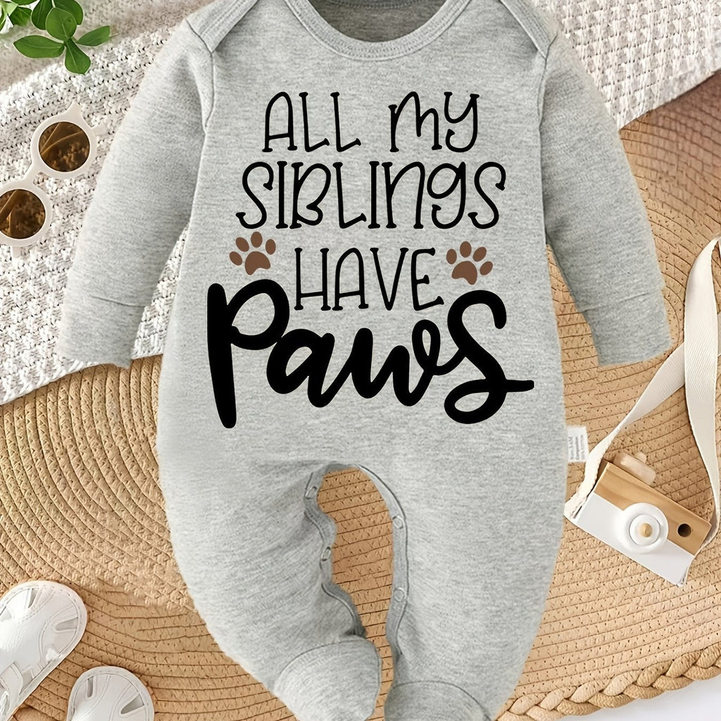Body bébé pieds fermés - Lettrage "Tous mes frères et sœurs ont des — Monptitlou