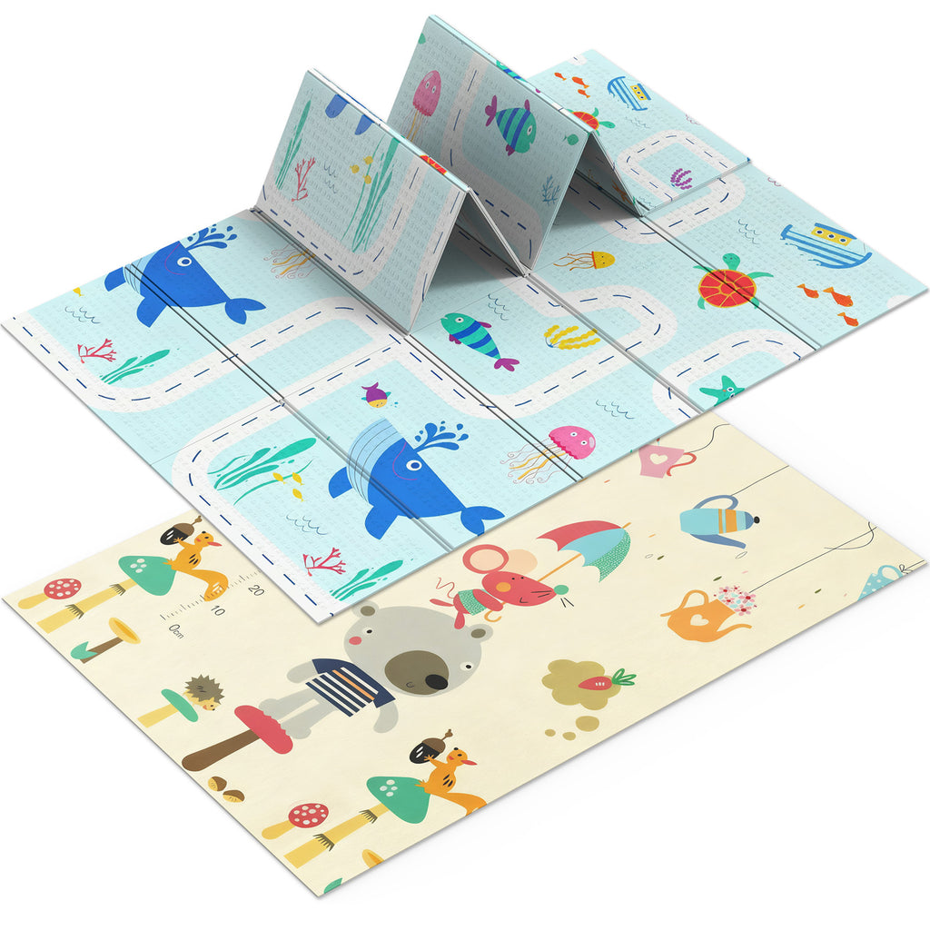 Tapis de jeu pour bébé - Tapis de jeu pliable pour bébé — Monptitlou