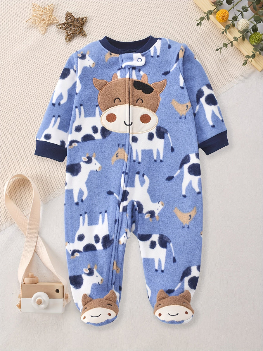 [Parfaite pour Halloween] Combinaison pour garçon imprimé vache — Monptitlou