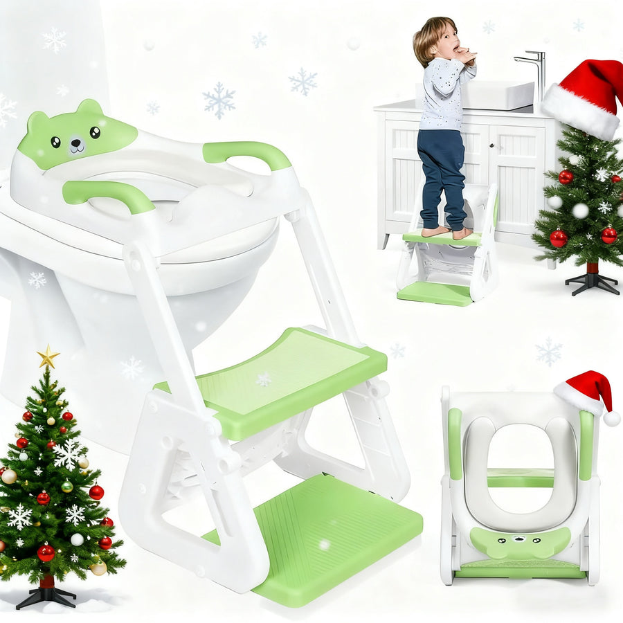 Siège de toilette double usage avec marchepied conçu pour les — Monptitlou