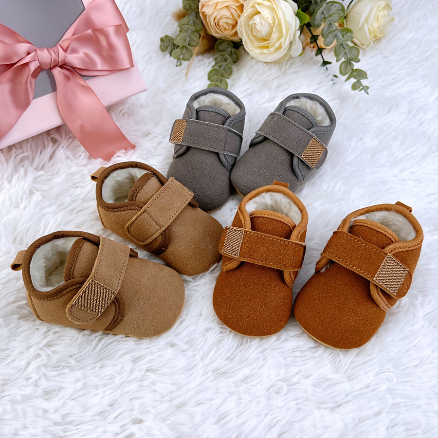 Chaussures chaudes d'hiver pour bébé doublées en polaire — Monptitlou