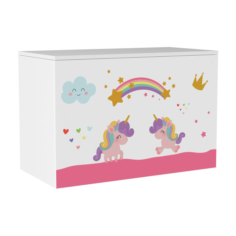 Boîte à Jouets Oleiros avec Couvercle Rabattable, 40 x 60 x 30 cm — Monptitlou
