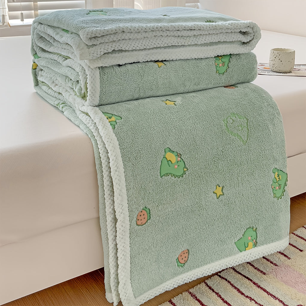 Plaid pour enfant 1 pièce à motif de dinosaure — Monptitlou