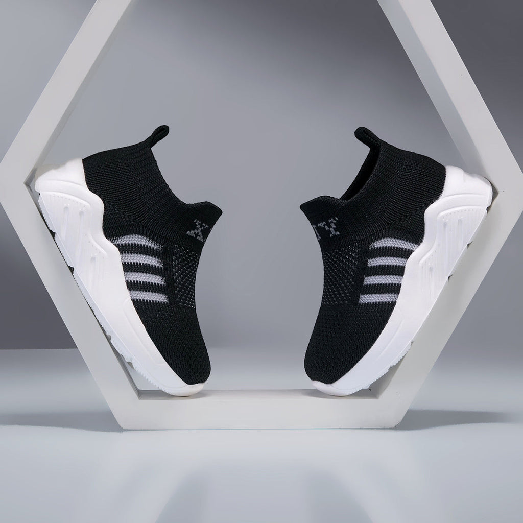Chaussures Légères Décontractées Athlétiques, Motif Rayé et Ouverture Élastique, Légères et Respirantes, Semelle Intérie