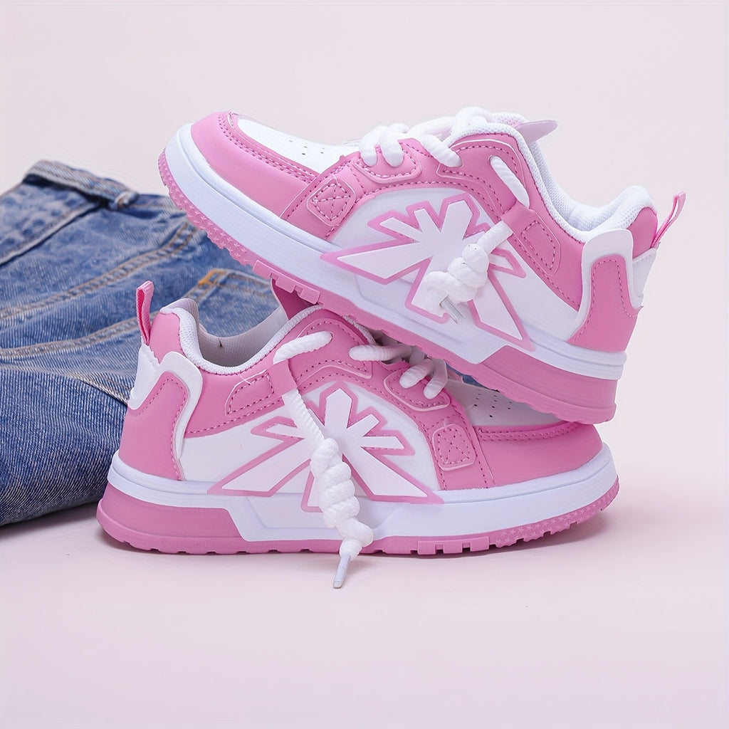 Chaussures de sport décontractées rose pour bébés filles, tendance et à la mode, nouveau style, chic pour le quotidien, 