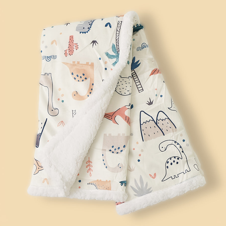 Couverture pour bébé double épaisseur imprimée motif géométrique — Monptitlou