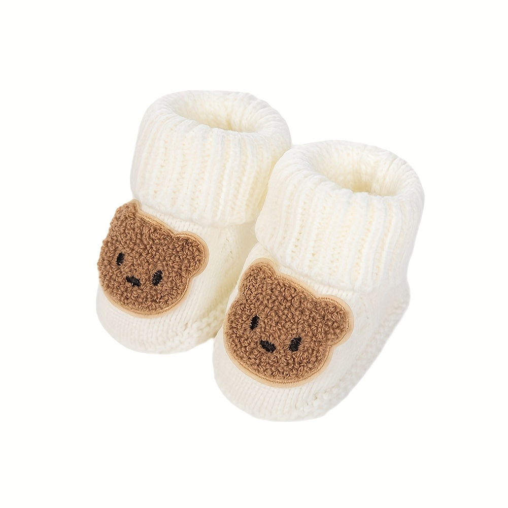1 Paire d'Adorables Chaussettes en Tricot Ours pour Nouveau-nés — Monptitlou