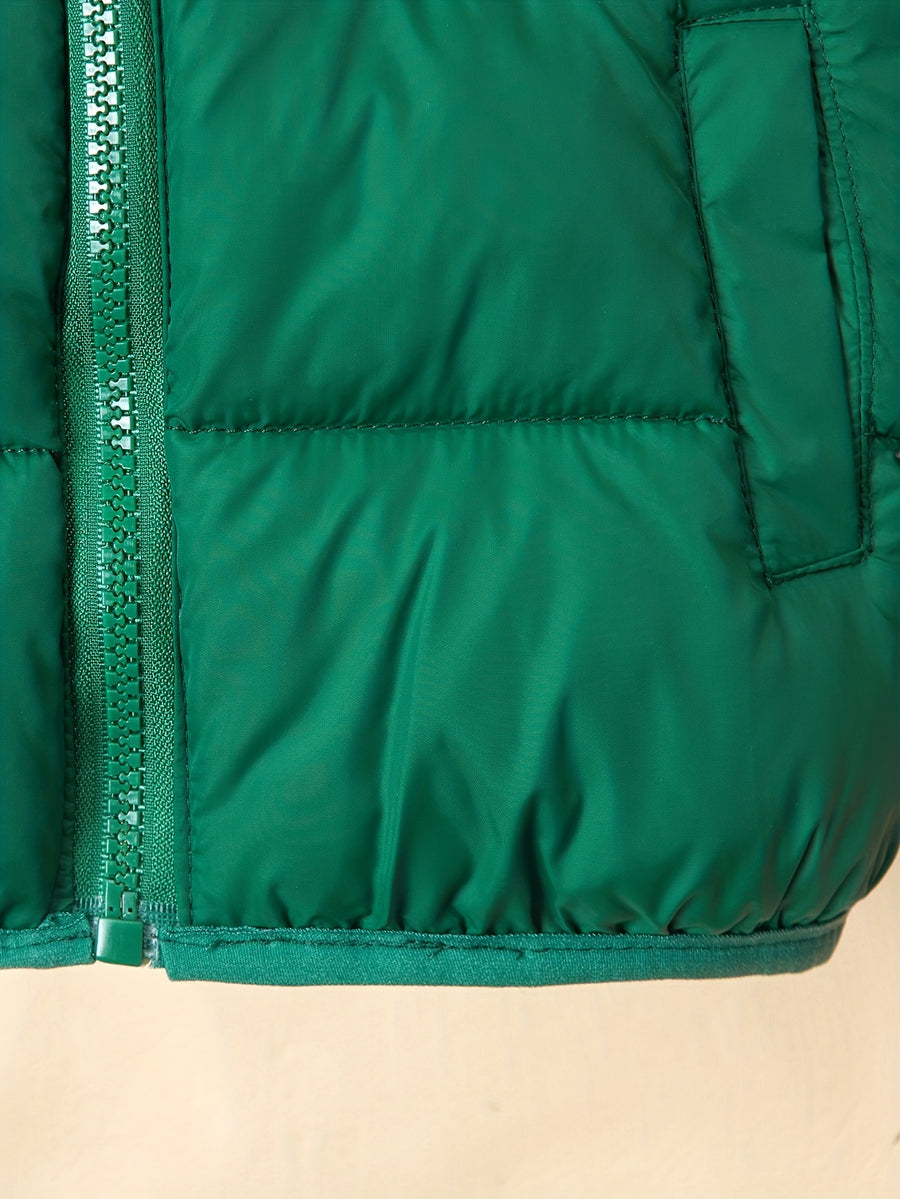 Veste d'hiver à capuche pour garçons, veste chaude légère en polaire — Monptitlou