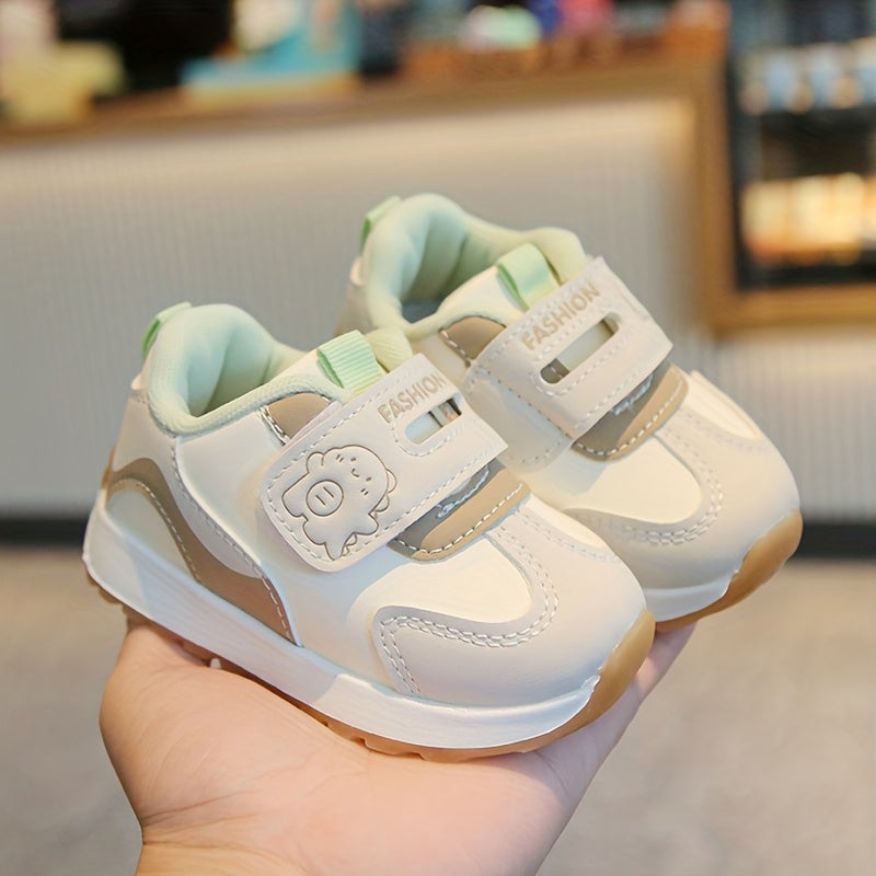 Chaussures premières marches garçons filles 0-1 an fermeture à scratch — Monptitlou