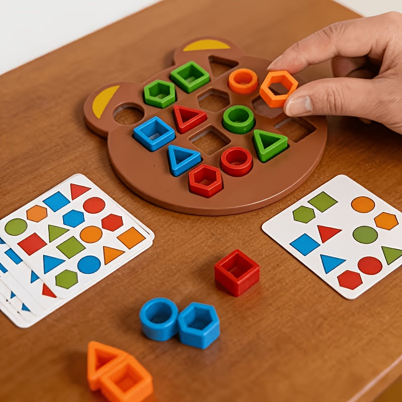 Jeu de puzzle éducatif en forme d'ours avec accessoires — Monptitlou