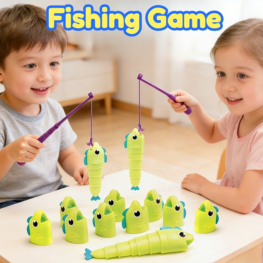 Jeu de pêche éducatif, jouet poisson rétractable — Monptitlou