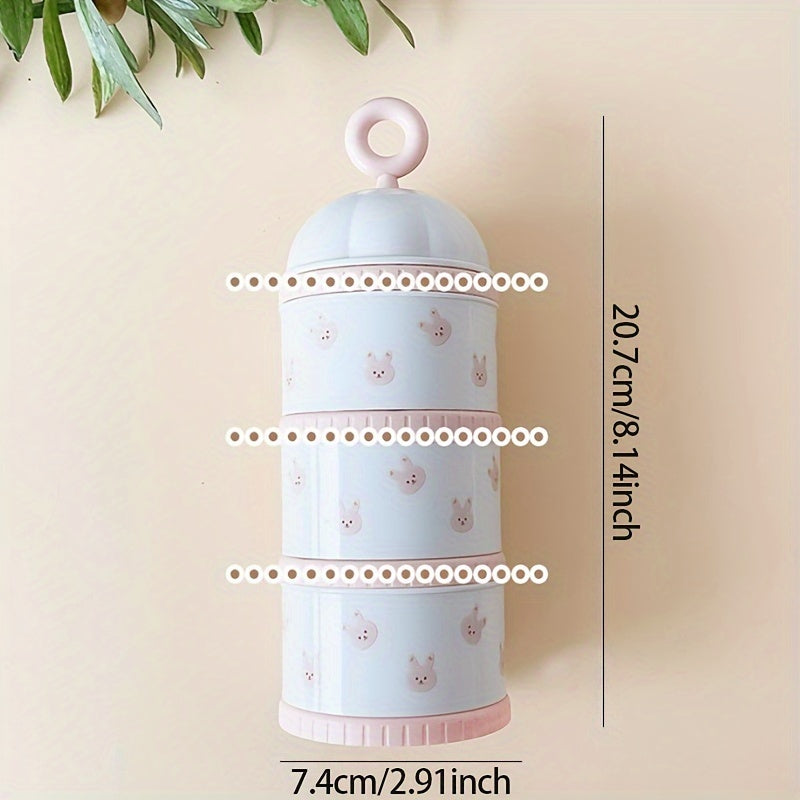 Distributeur de lait en poudre à 3 couches pour voyage et en déplacement, récipient de stockage de lait pour bébés, boît