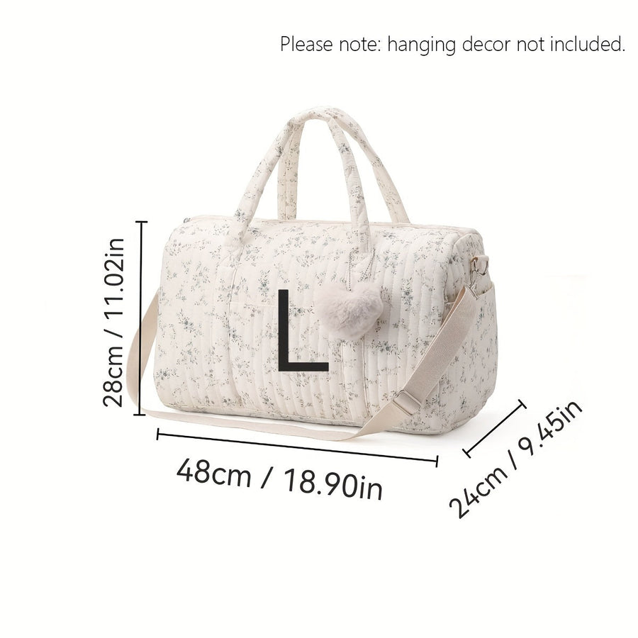 Sac à langer en polyamide imprimé floral avec grande capacité et design — Monptitlou