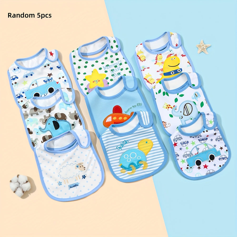 Bavoir pour bébé à motif aléatoire 3pcs 5pcs — Monptitlou