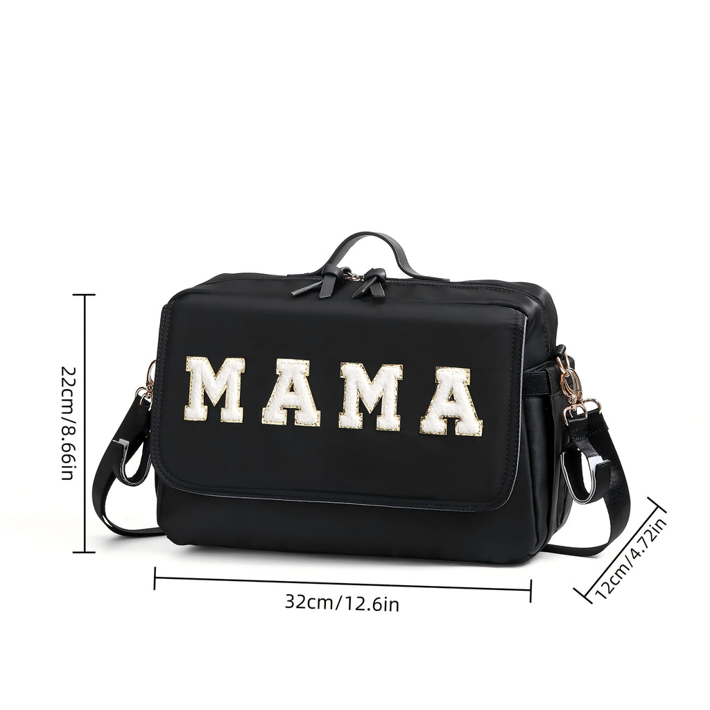 Sac parental 1 pièce MAMA avec lettres brodées, grande capacité — Monptitlou