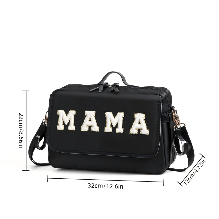 Sac parental 1 pièce MAMA avec lettres brodées, grande capacité — Monptitlou