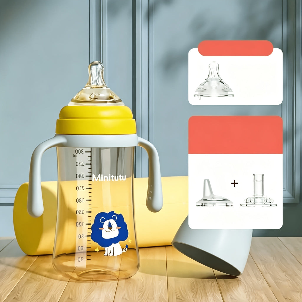 Bouteille et gobelet d’apprentissage 3 en 1 pour bébé — Monptitlou