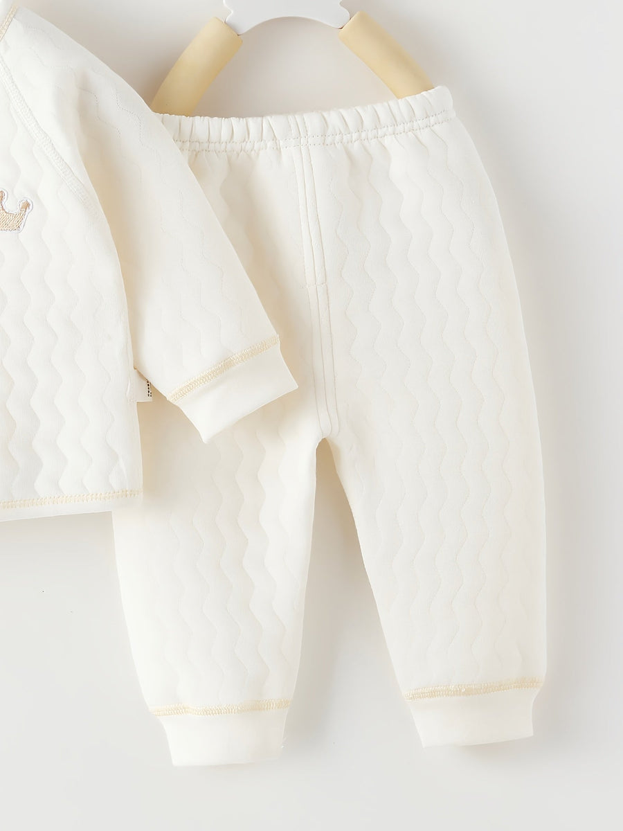 Envoi Aléatoire d'un Ensemble (haut + pantalon), Ensemble Thermique pour Nouveau-né, Nouveau Style Automne/Hiver, Tissu 