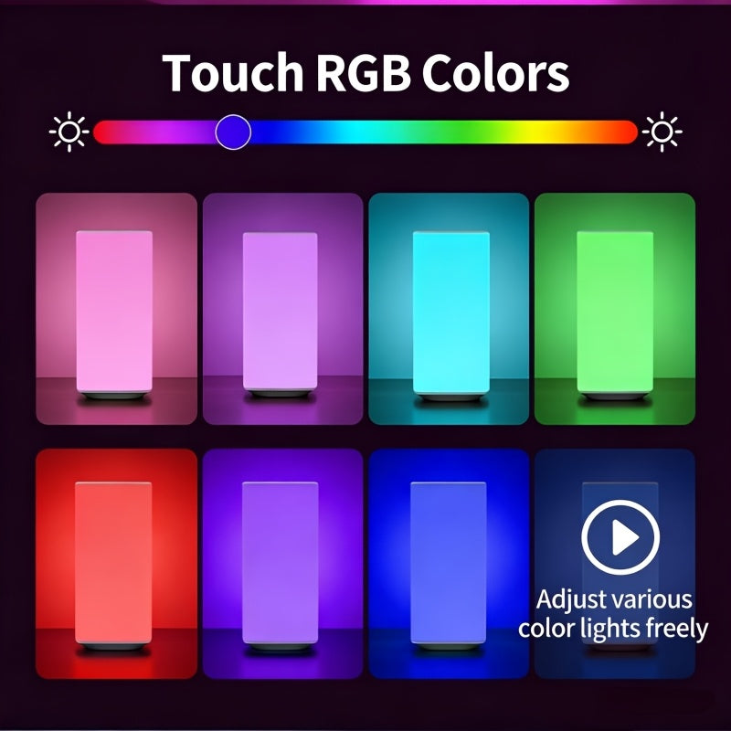 Lampe de nuit carrée avec dégradé RGB — Monptitlou