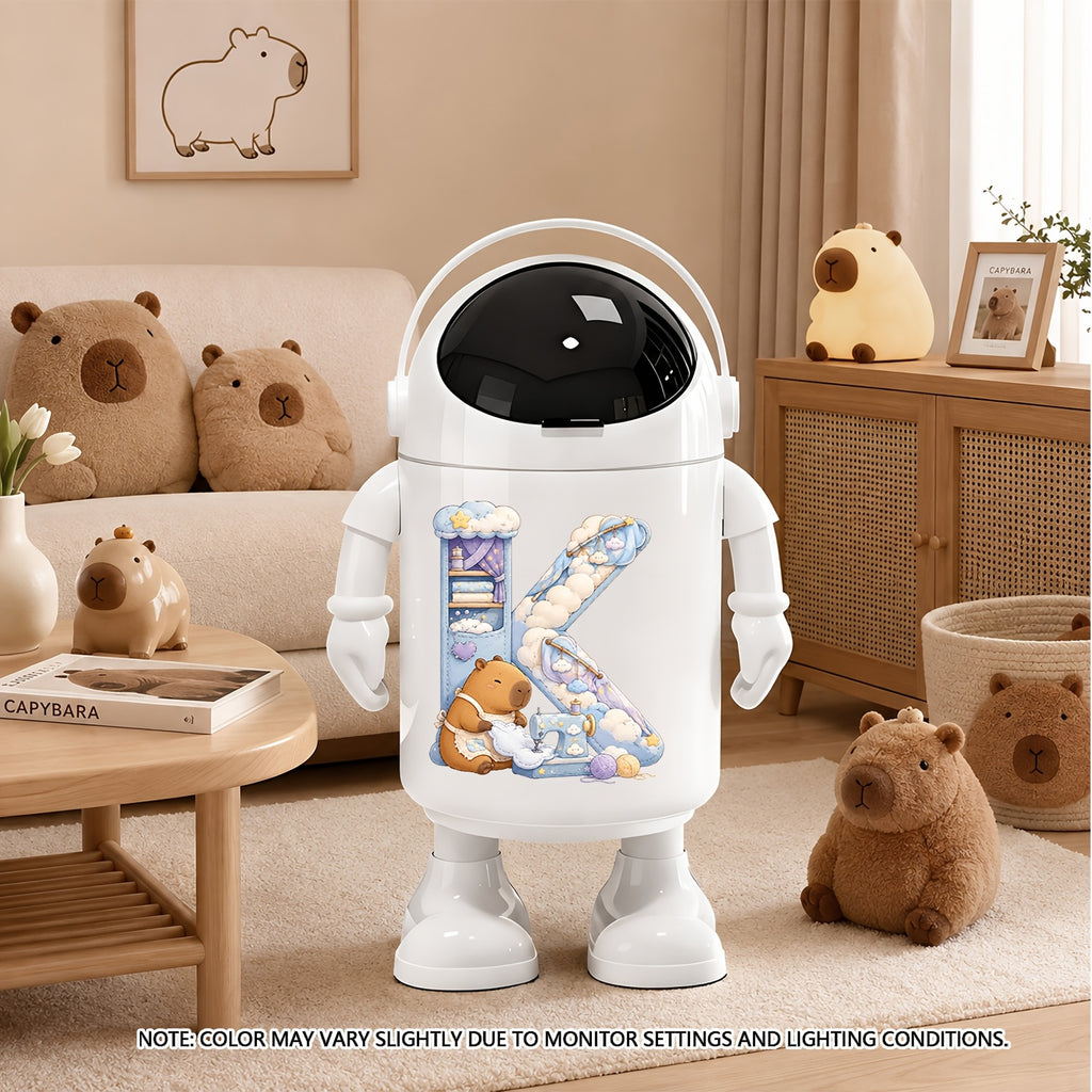 Poubelle à couches astronaute portable avec motif de lettre Capybara — Monptitlou