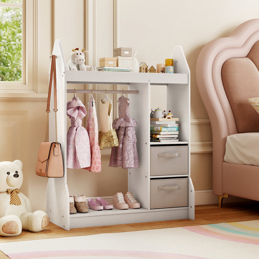 Armoire de rangement pour enfants, armoires pour enfants avec miroir — Monptitlou