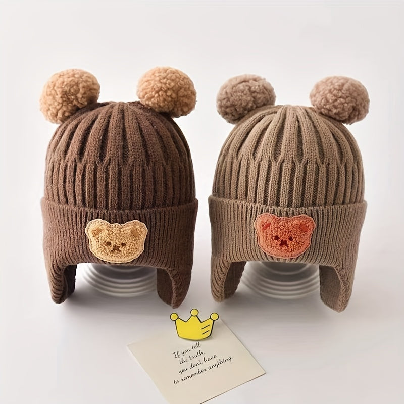 Bonnet Épaissi Adorable sur le Thème de l'Ours pour Garçons et Filles — Monptitlou
