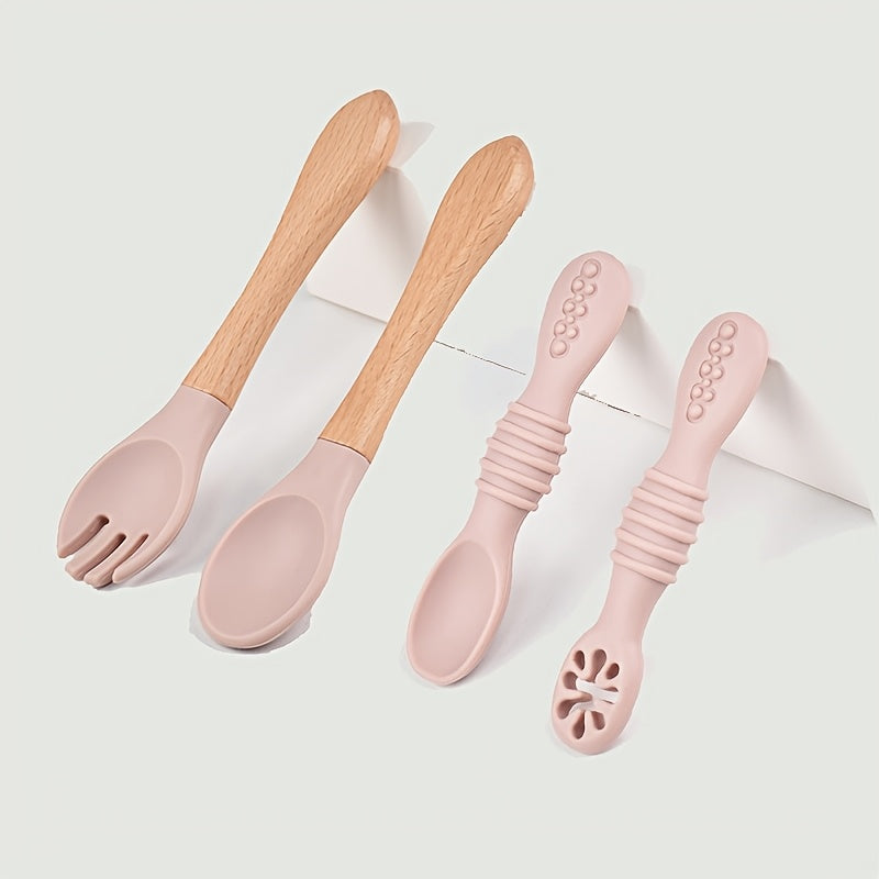 [Ensemble 4 pièces bébé] 4 pièces Ensemble Cuillère et Fourchette en — Monptitlou