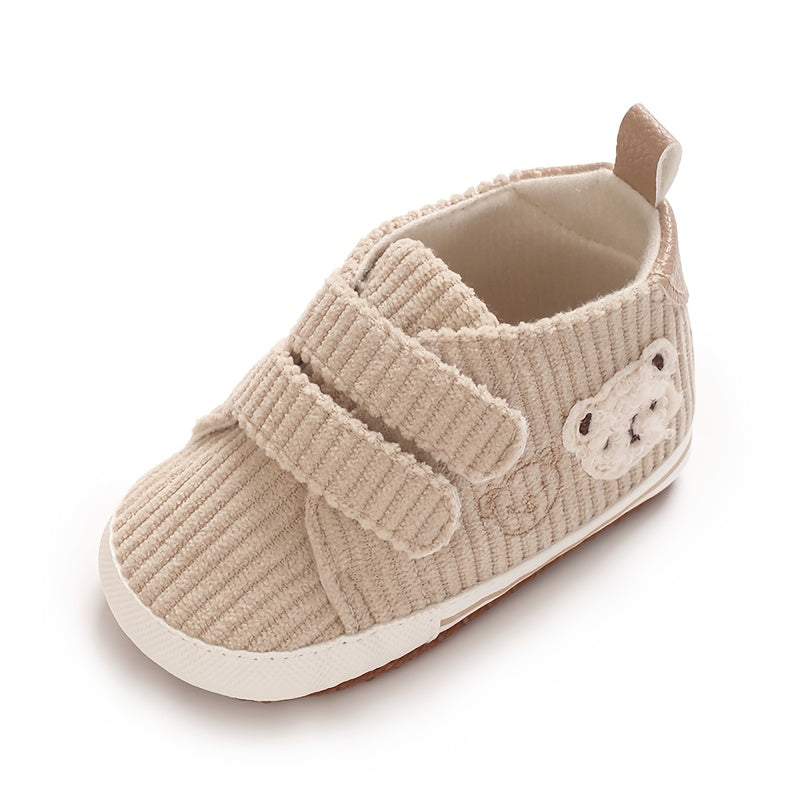 Chaussures de bébé 0-1 an printemps et automne, mignon petit ours, semelle en tissu doux antidérapante, chaussures de sp