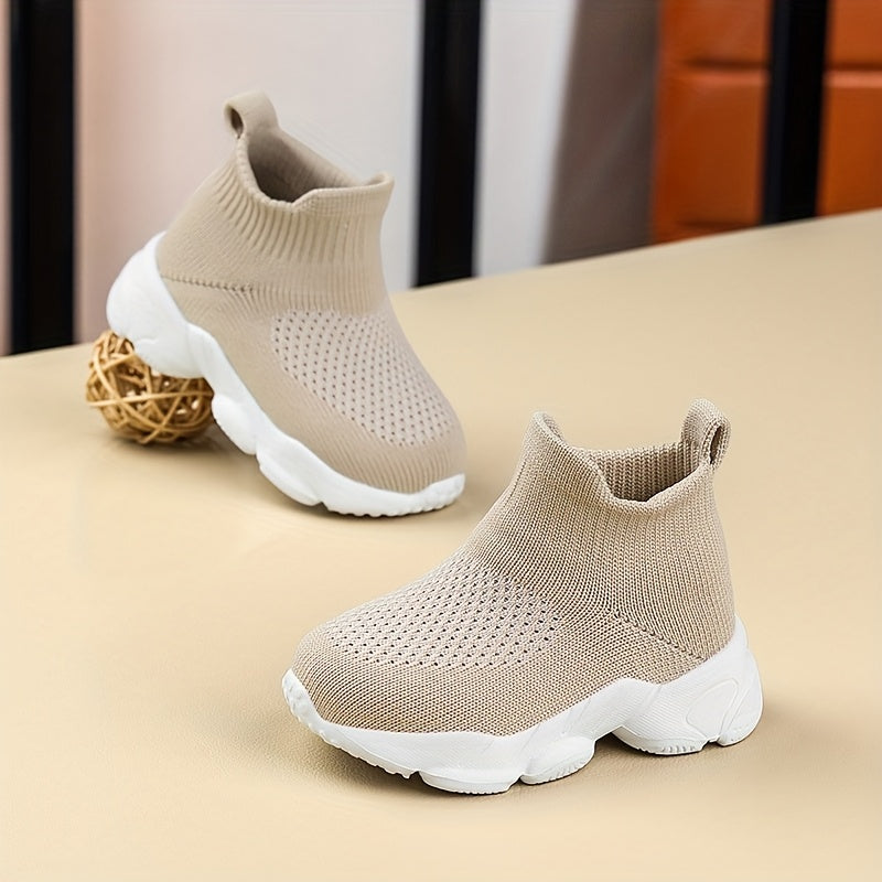 Chaussures de sport en maille respirantes pour garçons et filles, chaussures-chaussettes élastiques, style tendance tric