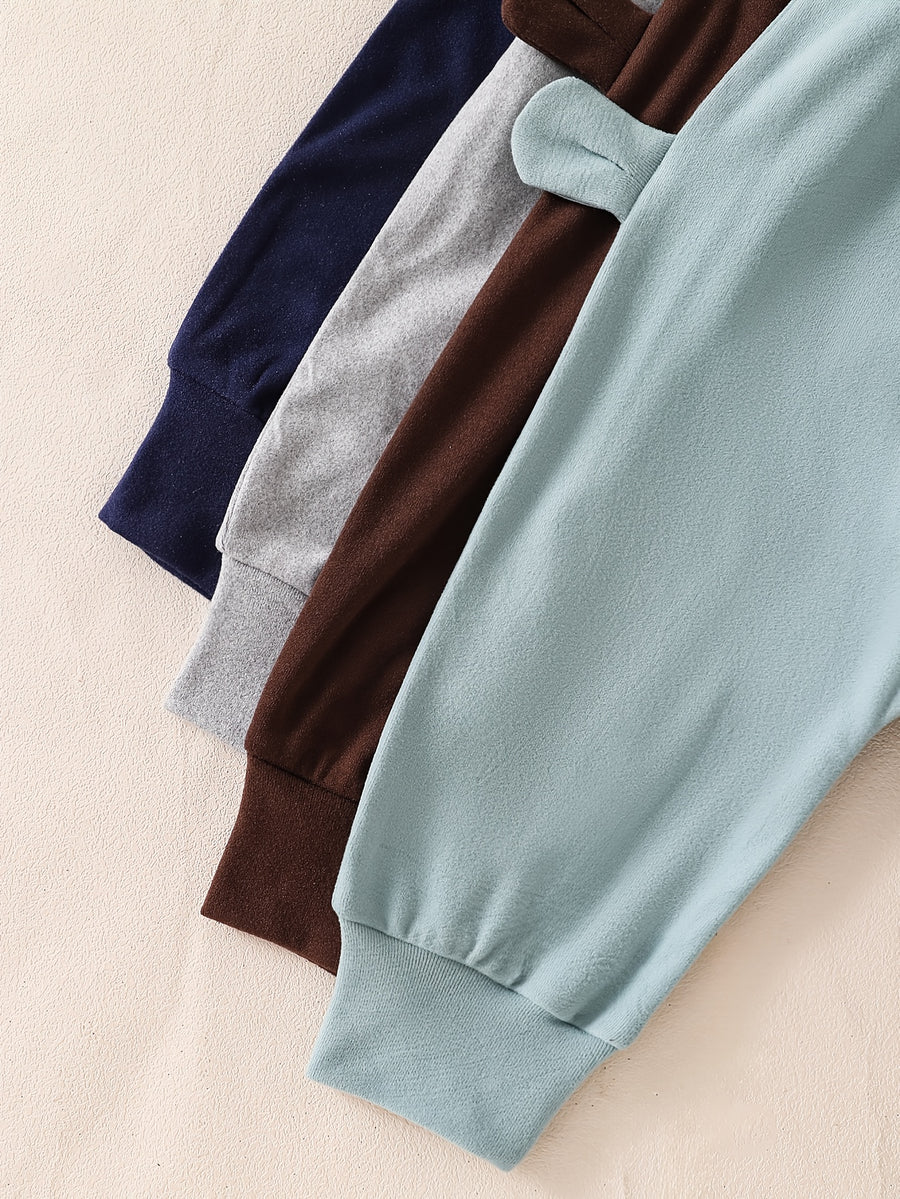 Pantalons harem en tricot doux pour bébé, taille haute — Monptitlou