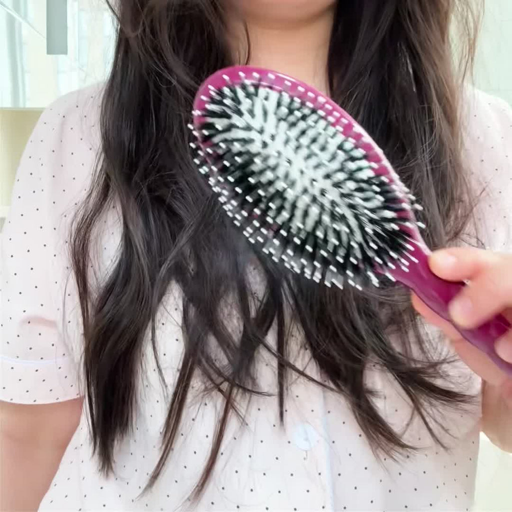 1 brosse à cheveux à poils naturels