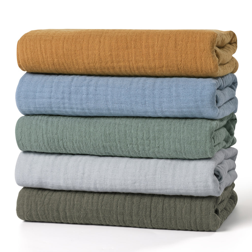 Lot de 5 langes bébé en mousseline, 7 motifs — Monptitlou