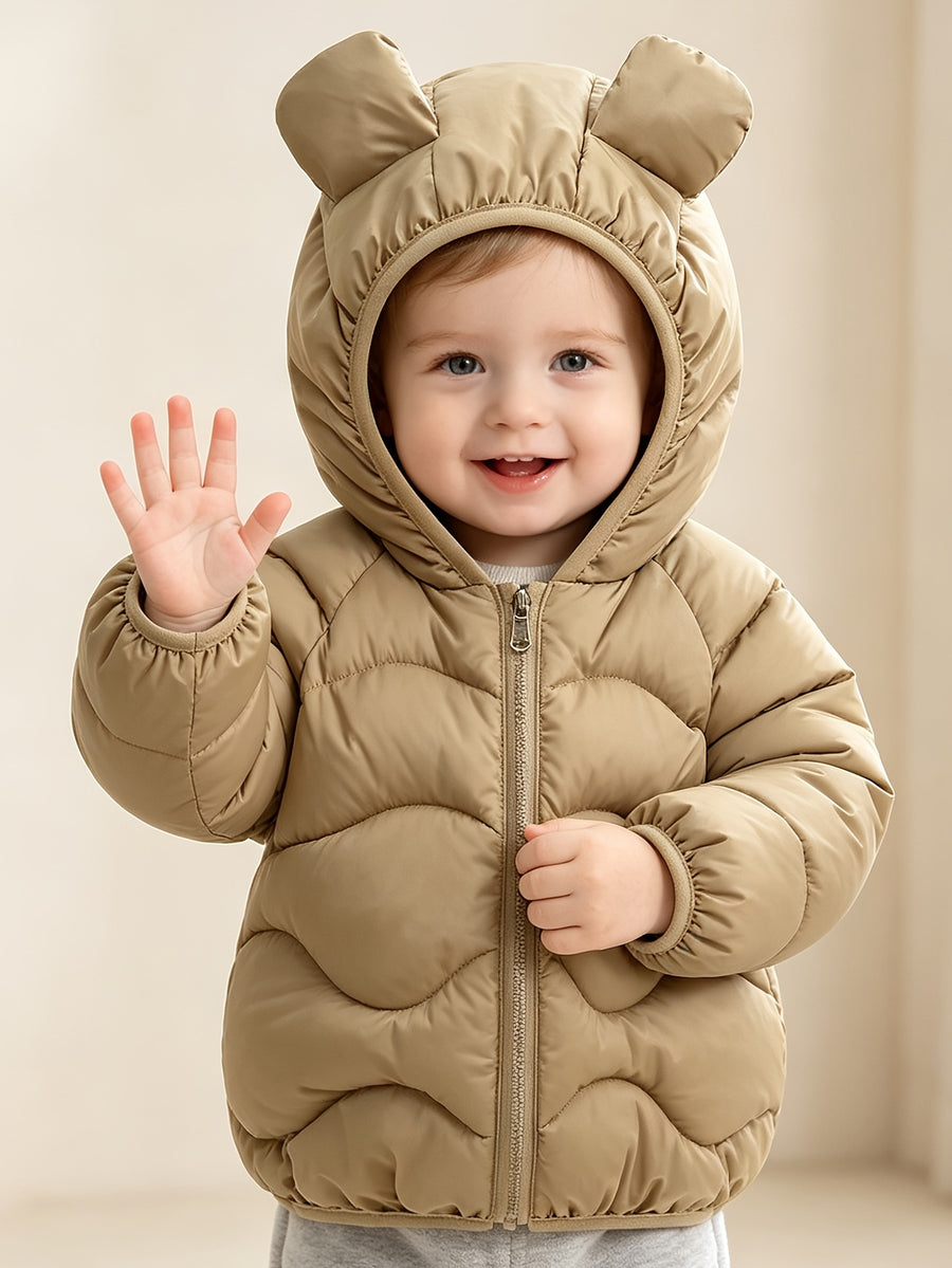 Veste parka imprimée kaki légère et chaude pour bébé — Monptitlou