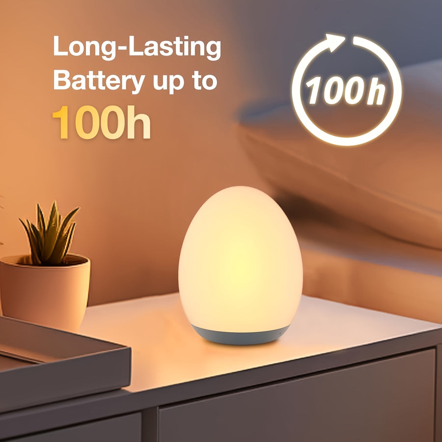 Veilleuse rechargeable en forme d'œuf avec 7 modes de couleur — Monptitlou