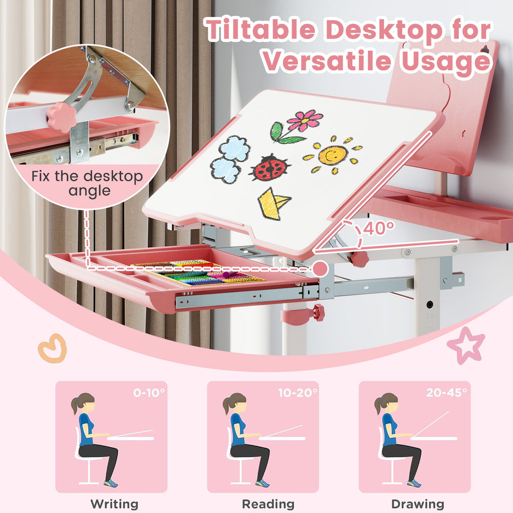 Ensemble Bureau et Chaise d'Étude pour Enfants — Monptitlou