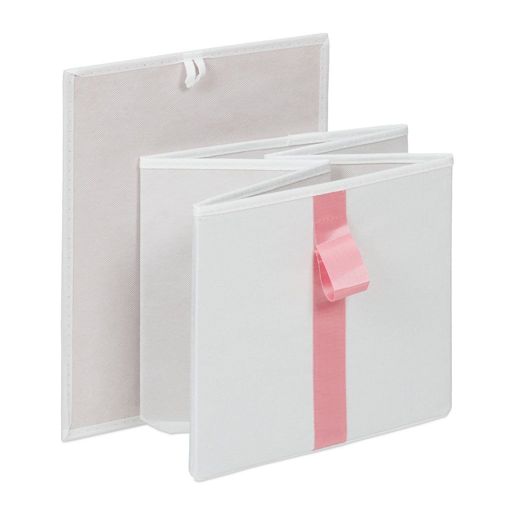 Commode pour enfants en blanc/rose - (L)100 x (H)61.5 x (P)40.5 cm — Monptitlou