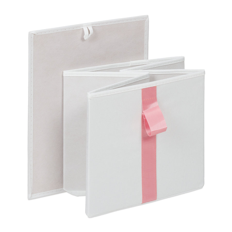 Commode pour enfants en blanc/rose - (L)100 x (H)61.5 x (P)40.5 cm — Monptitlou