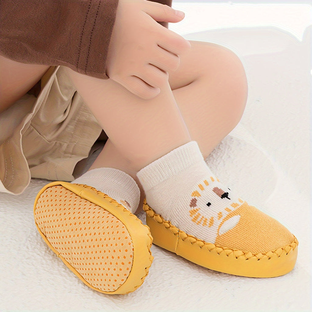 [Chaussettes Anti-Dérapantes] 1 Paire de Chaussettes et Chaussures pour Bébé, Léger et Confortable, Chaussettes Anti-Dér