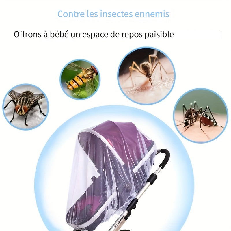 Moustiquaire noire pour poussette — Monptitlou