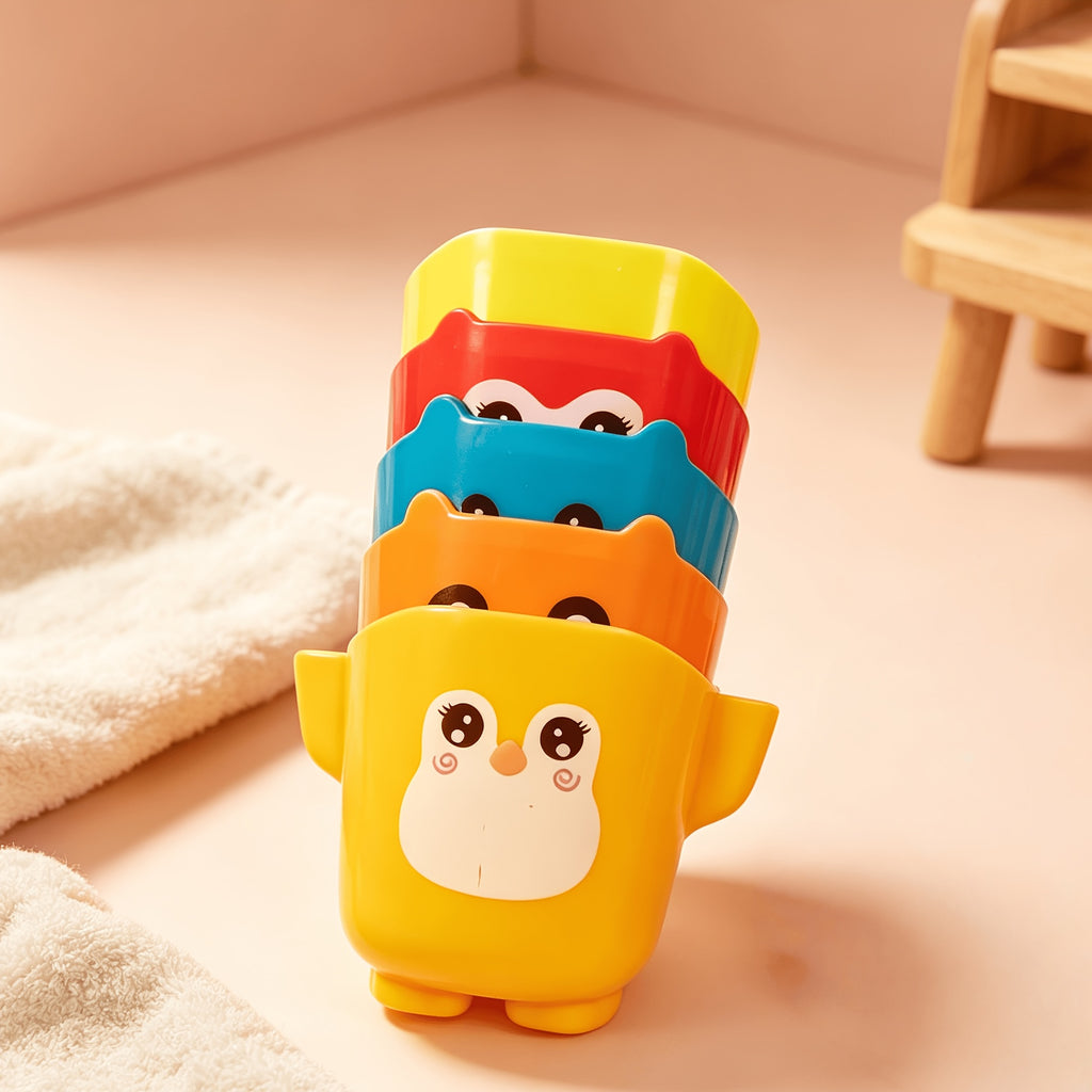 Gobelets de rangement colorés avec dessins animés et ventouses pour — Monptitlou